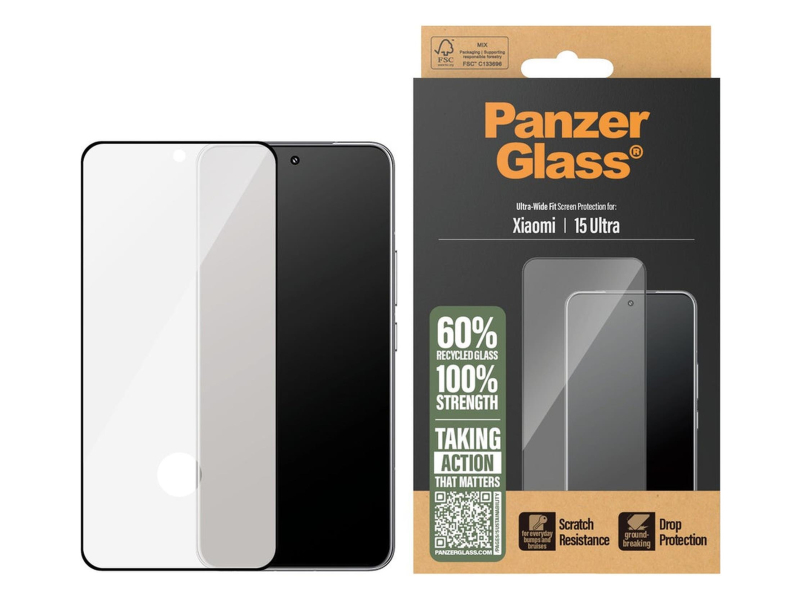 PanzerGlass Ultra-Wide Fit w. Black Frame do Xiaomi 15 Ultra