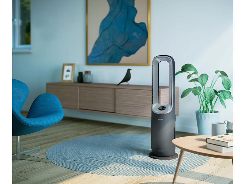 Philips AMF870/15 Wentylator z oczyszczaczem i grzejnikiem, srebrny