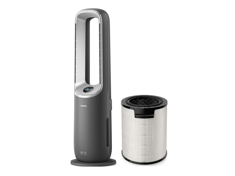 Philips AMF870/15 Wentylator z oczyszczaczem i grzejnikiem, srebrny