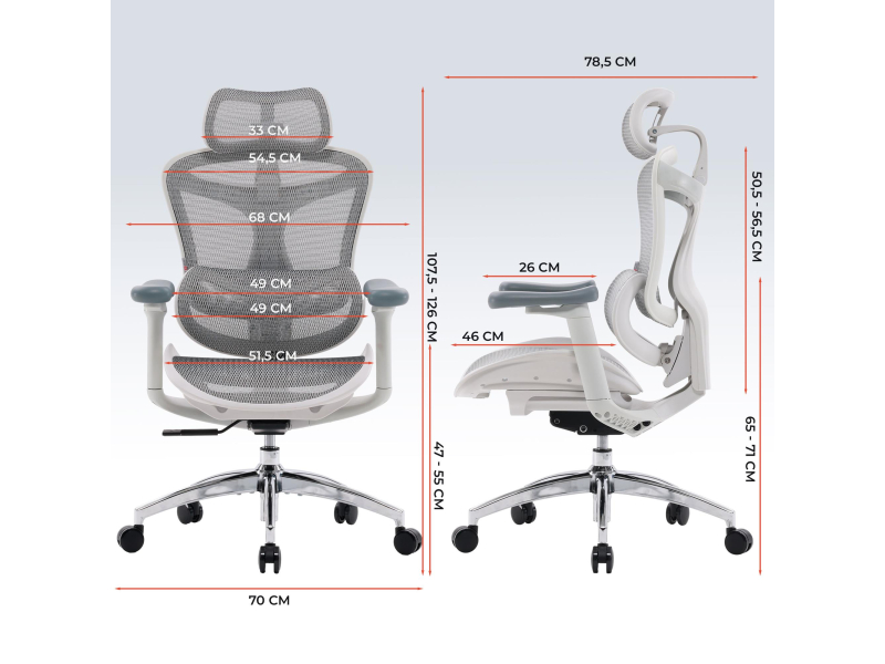 Sihoo DORO C300L Mesh biały