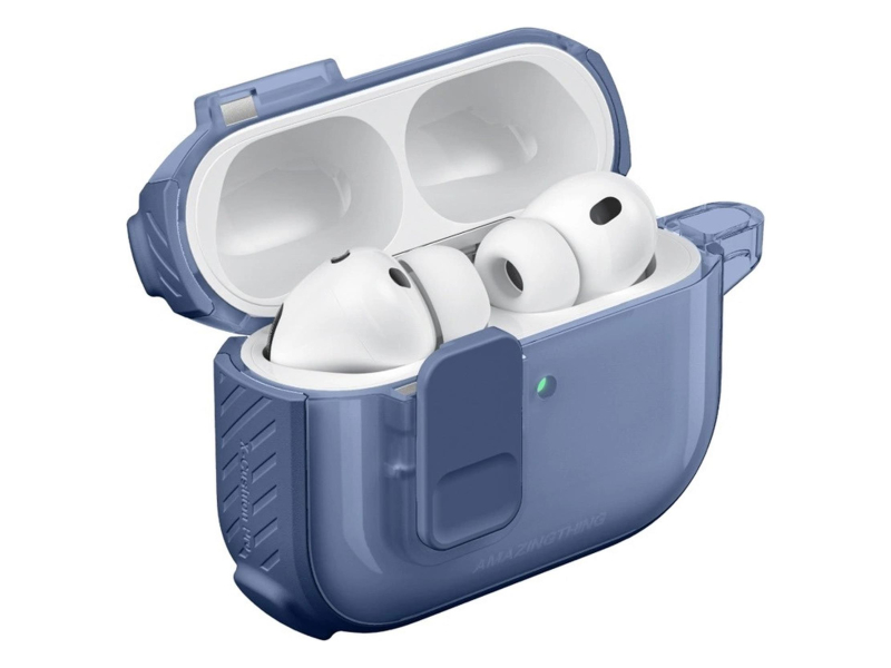 AmazingThing Titan Pro Mag Case Clear do AirPods Pro 3 - niebieskie