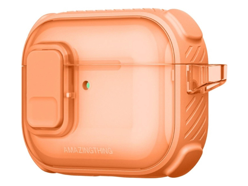 AmazingThing Titan Pro Mag Case Clear do AirPods Pro 3 - pomarańczowe