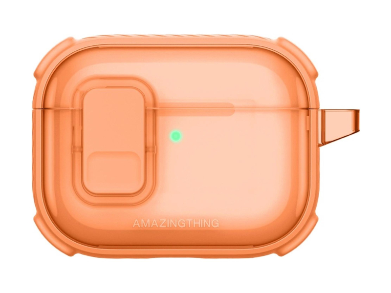 AmazingThing Titan Pro Mag Case Clear do AirPods Pro 3 - pomarańczowe