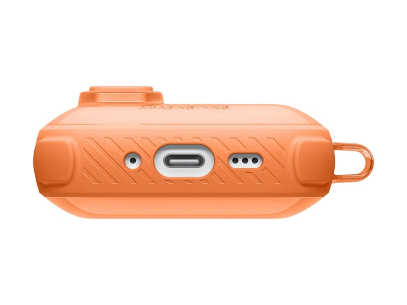 AmazingThing Titan Pro Mag Case Clear do AirPods Pro 3 - pomarańczowe