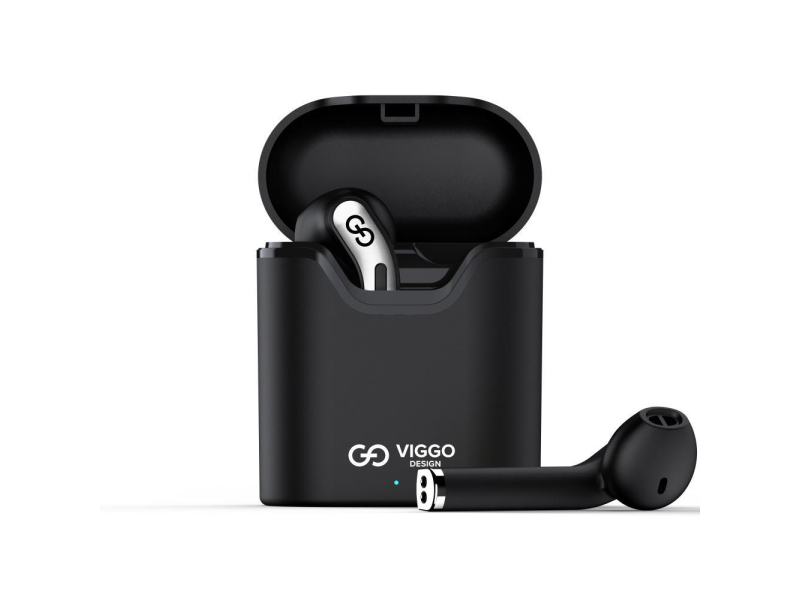 VIGGO DESIGN SŁUCHAWKI DOUSZNE TWS VIGGO Earbuds EBT01B Czarne
