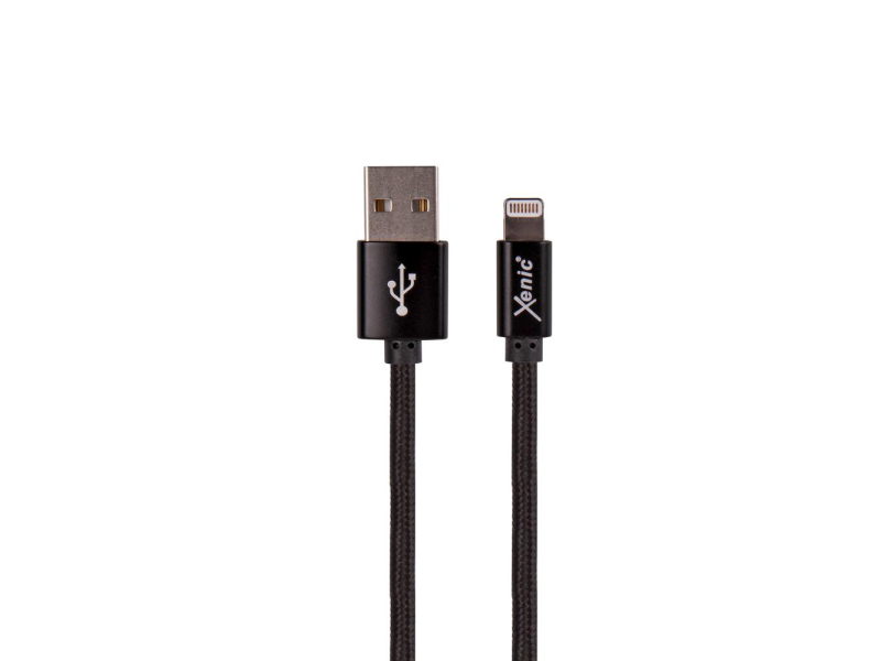 XENIC Kabel USB-Lightning Xenic PREMIUM 1m w oplocie czarny #