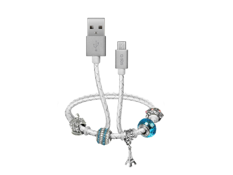 SBS Kabel USB-microUSB SBS CHARMS a'la bransoletka #