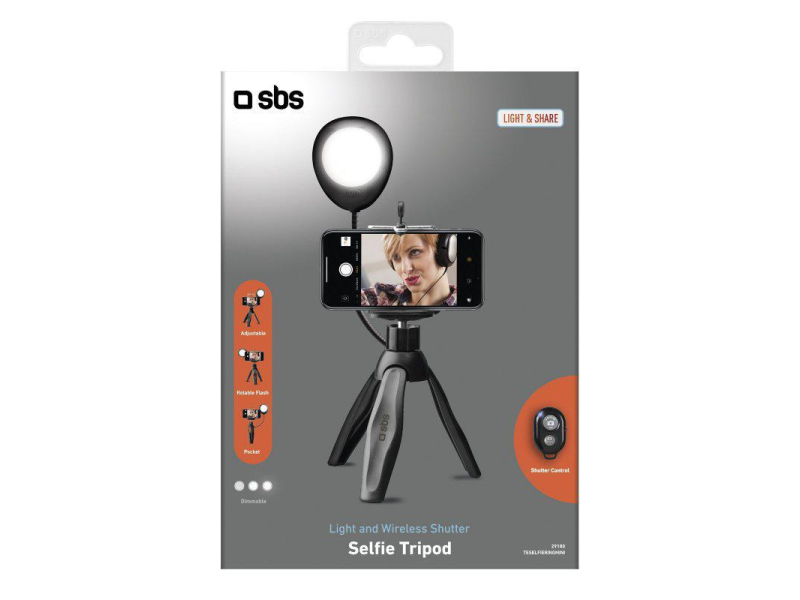 SBS Tripod bezprzewodowy SBS ze światłem LED