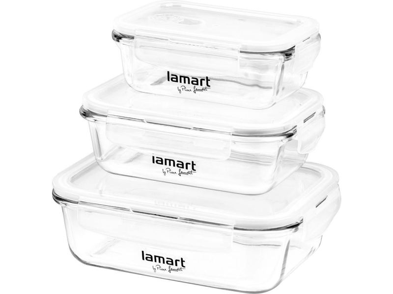 Lamart Zestaw 3 szklanych pojemników CAN (LT 6011)