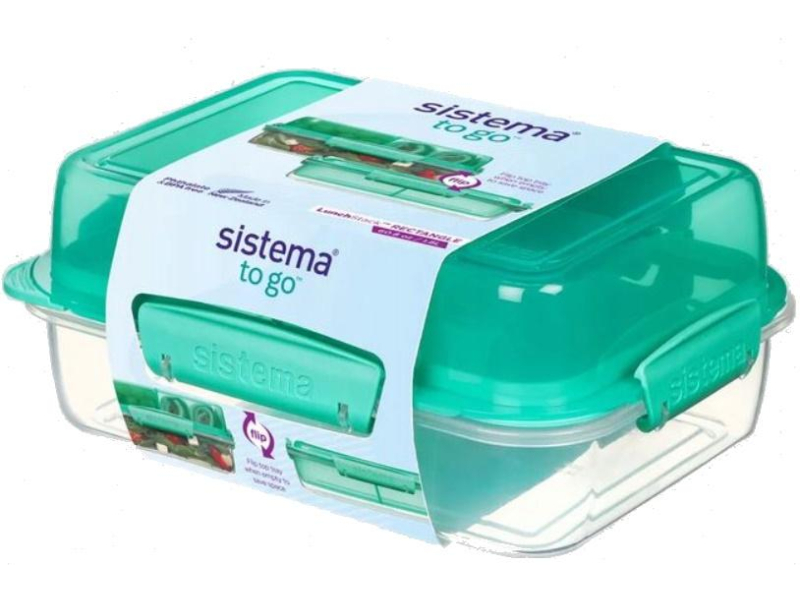 SISTEMA Lunchbox Rectangle Lunch Stack To Go 1.8L (21710)