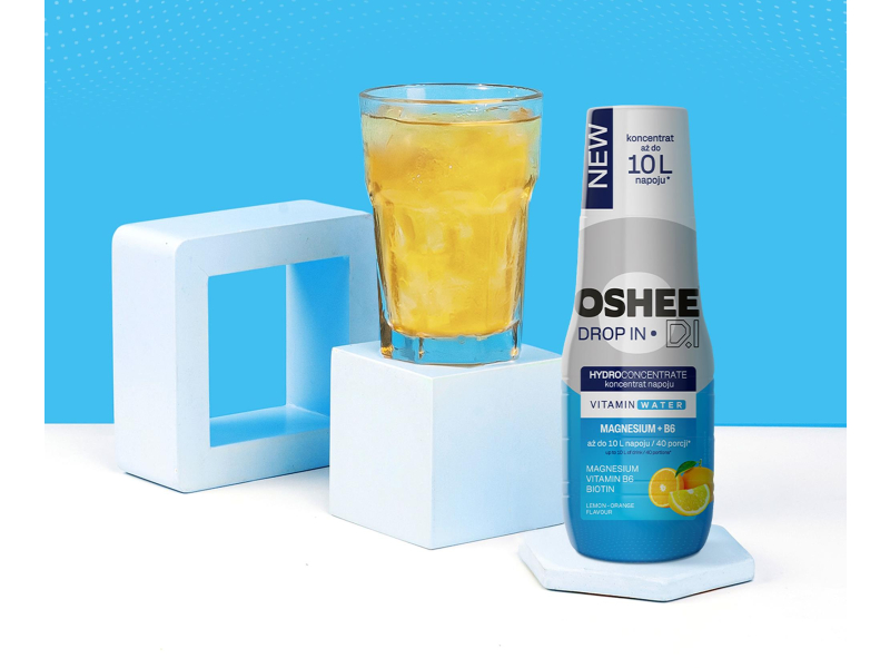 OSHEE Koncentrat napoju DROP IN pomarańcza-cytryna + magnez 500 ml