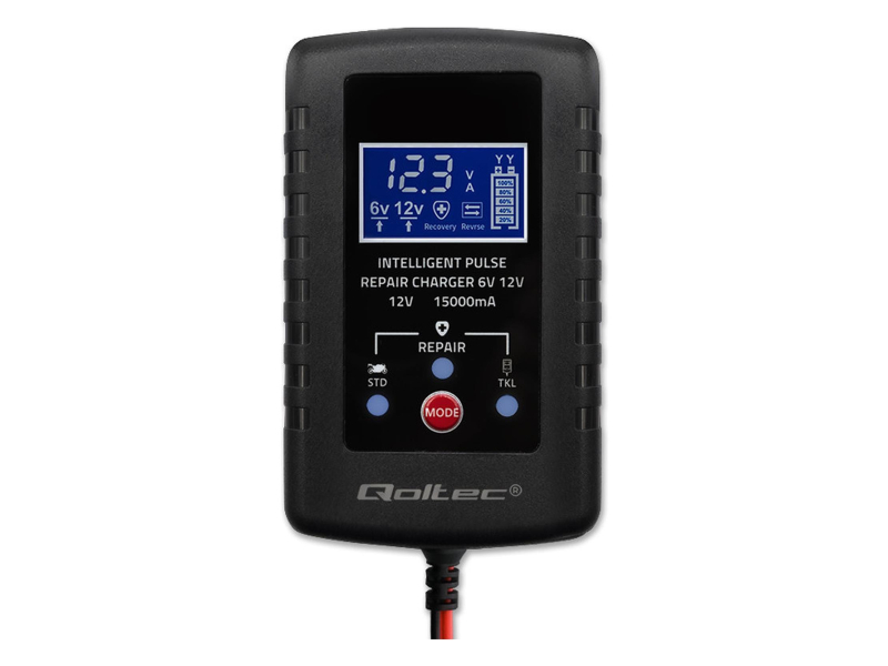 Qoltec Automatyczna ładowarka STD AGM GEL 6V/12V 2A, Prostownik