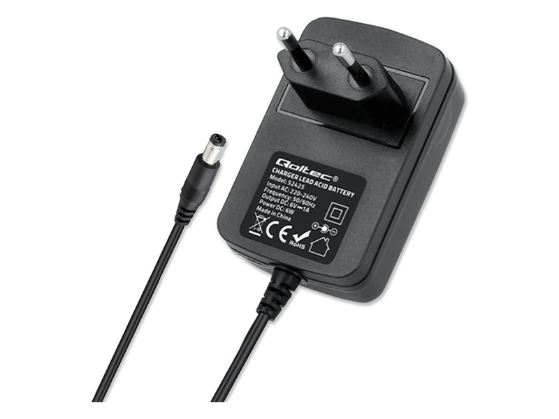 Qoltec Automatyczna ładowarka STD AGM GEL 12V 1A, Prostownik 6W