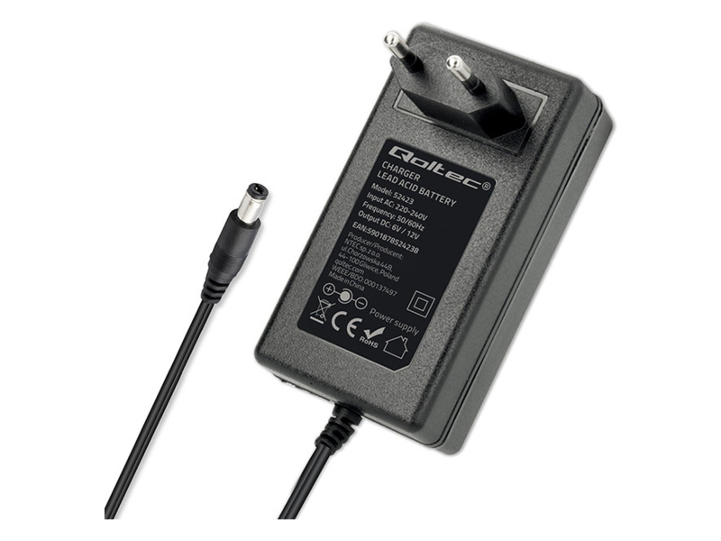 Qoltec Automatyczna ładowarka STD AGM GEL 6V/12V 1,5A, Prostownik