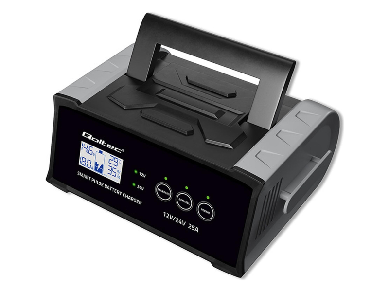 Qoltec Inteligentna ładowarka STD AGM GEL 12V/24V 25A