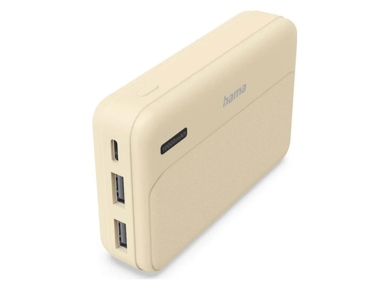 Hama POWER PACK POCKET 10 10000 mAh 2X USB-A PIASKOWY