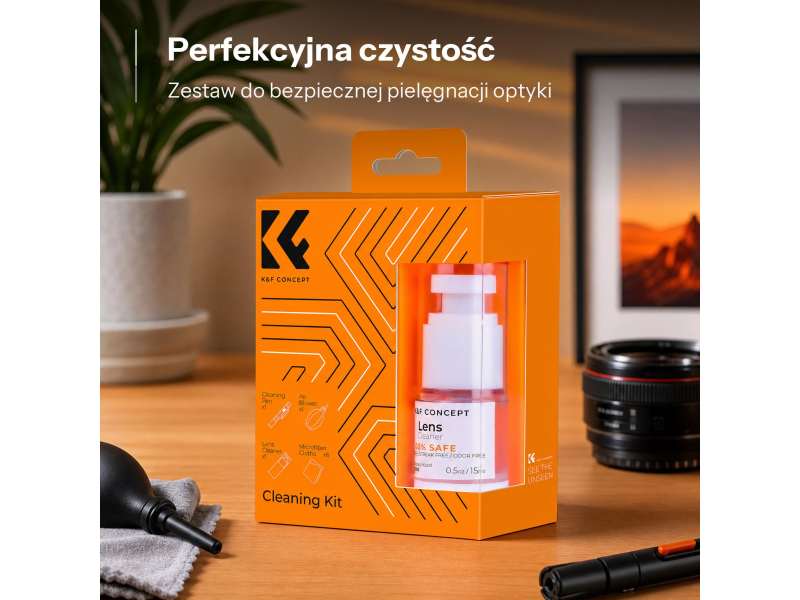 K&F Concept Zestaw czyszczący do optyki Cleaning Kit 4w1