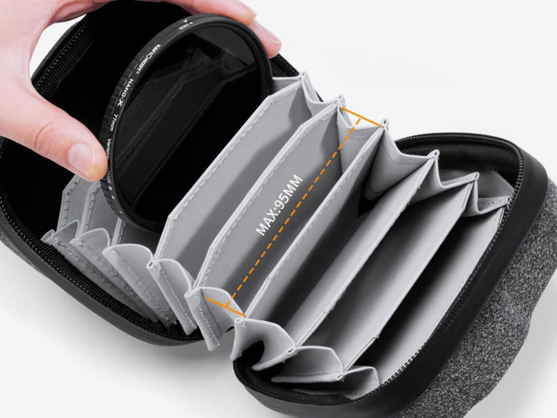 K&F Concept Pokrowiec na filtry Hard Shell Filter Case - 95 mm