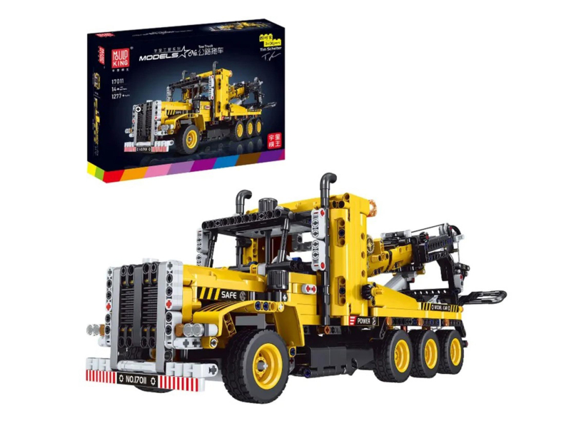 Mould King Klocki konstrukcyjne Ciężarówka żółta 1277 el. zestaw 17011S
