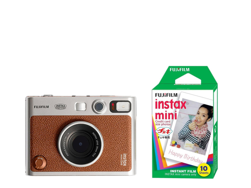 Fujifilm Instax Mini Evo brązowy + wkłady (10 zdjęć)