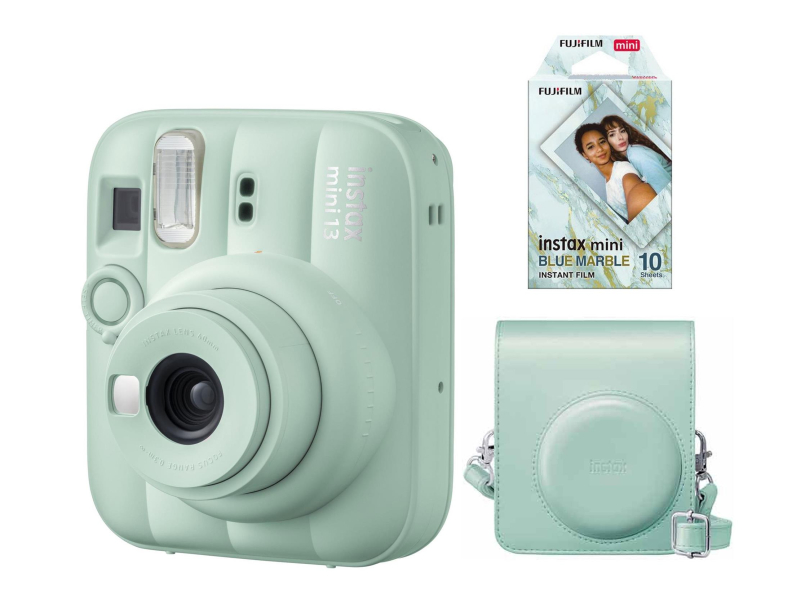 Fujifilm Instax Mini 13 zielony (wkłady + pokrowiec)