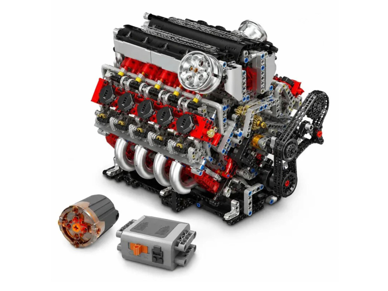 Mould King Klocki konstrukcyjne Silnik V8 F488 z napędem 2718 el. zesta