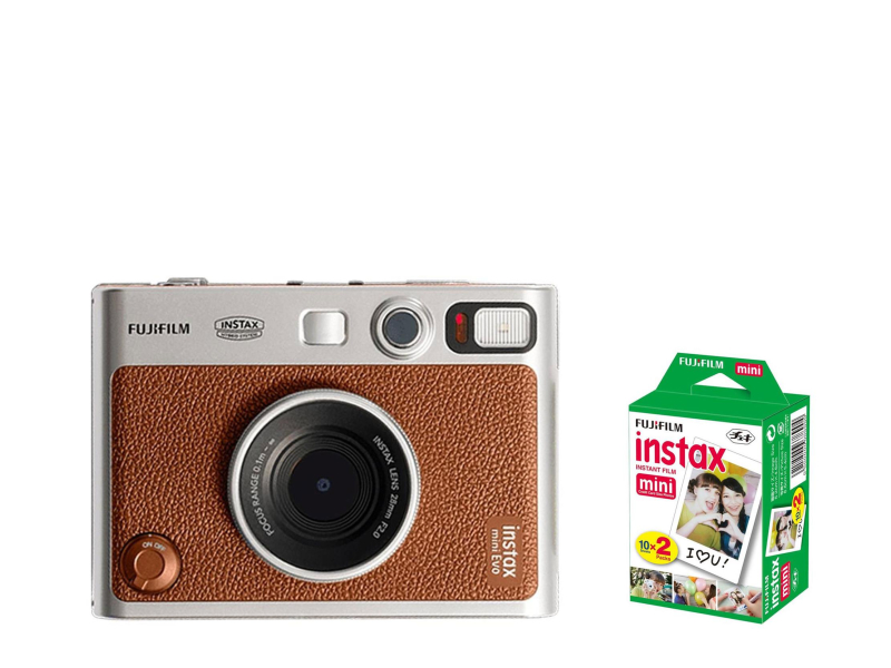 Fujifilm Instax Mini Evo brązowy + wkłady (20 zdjęć)