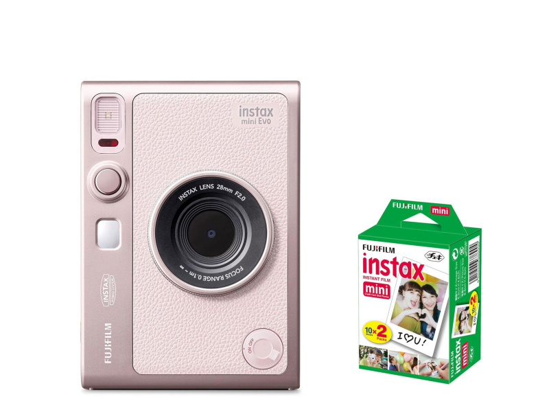 Fujifilm Instax Mini Evo różowy + wkłady (20 zdjęć)