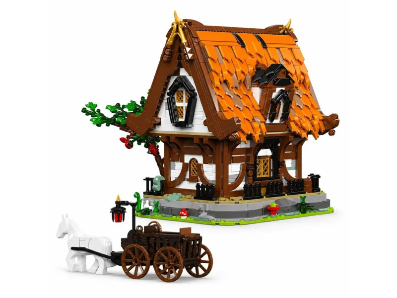 Mould King Klocki konstrukcyjne Średniowieczna drewniana chata 2192 el.