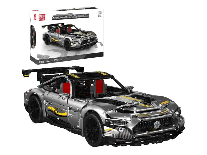 Mould King Klocki konstrukcyjne Samochód Sportowy Quicksilver srebrny 2