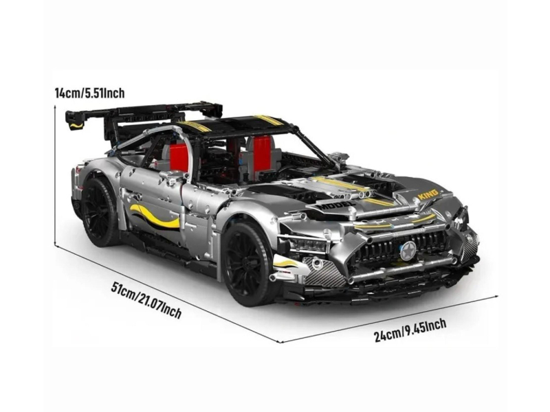 Mould King Klocki konstrukcyjne Samochód Sportowy Quicksilver srebrny 2