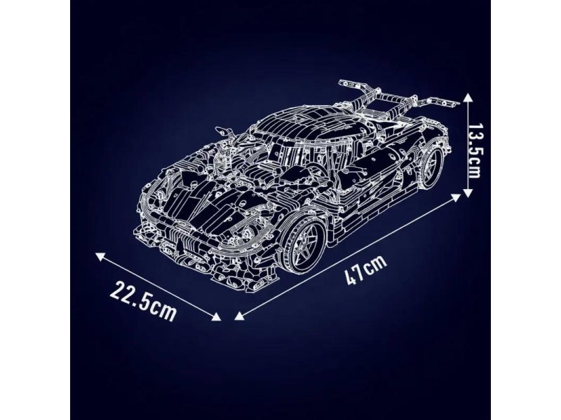 Mould King Klocki konstrukcyjne Supersamochód Koenigsegg 3063 el. zesta