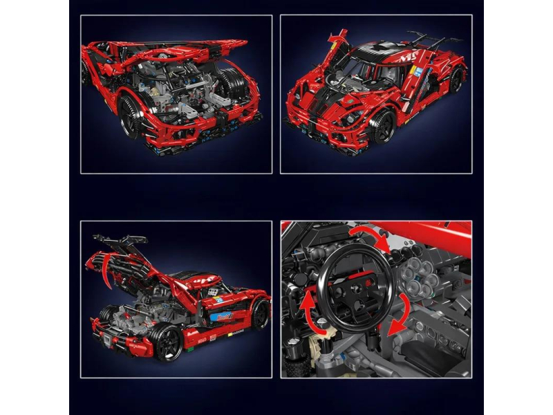 Mould King Klocki konstrukcyjne Supersamochód Koenigsegg 3063 el. zesta