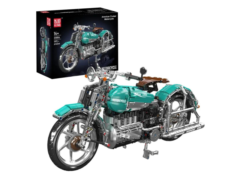 Mould King Klocki konstrukcyjne Amerykański Motocykl Typu Cruiser 1971