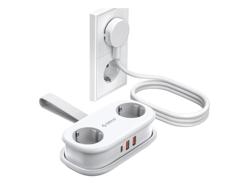 Orico Listwa zasilająca 2xSchuko, 2xUSB-A, USB-C, 1,5m , biała