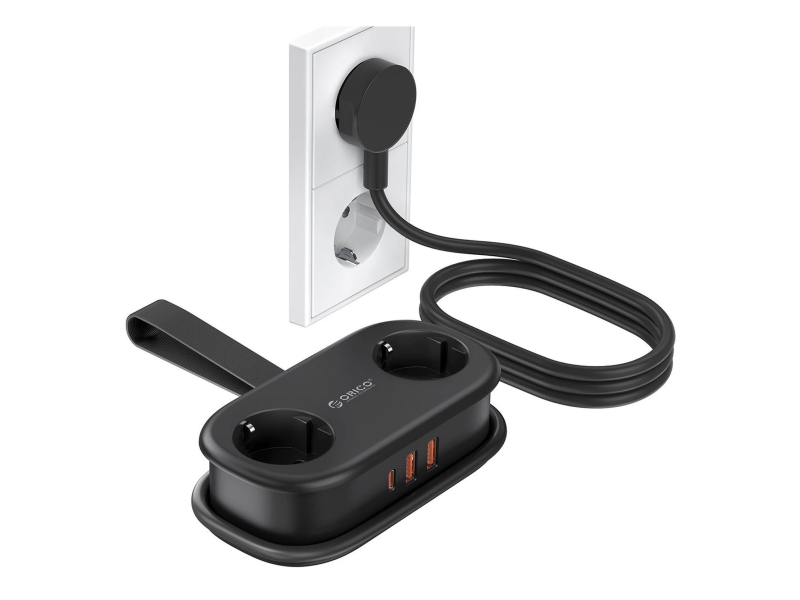Orico Listwa zasilająca 2xSchuko, 2xUSB-A, USB-C, 1,5m , czarna