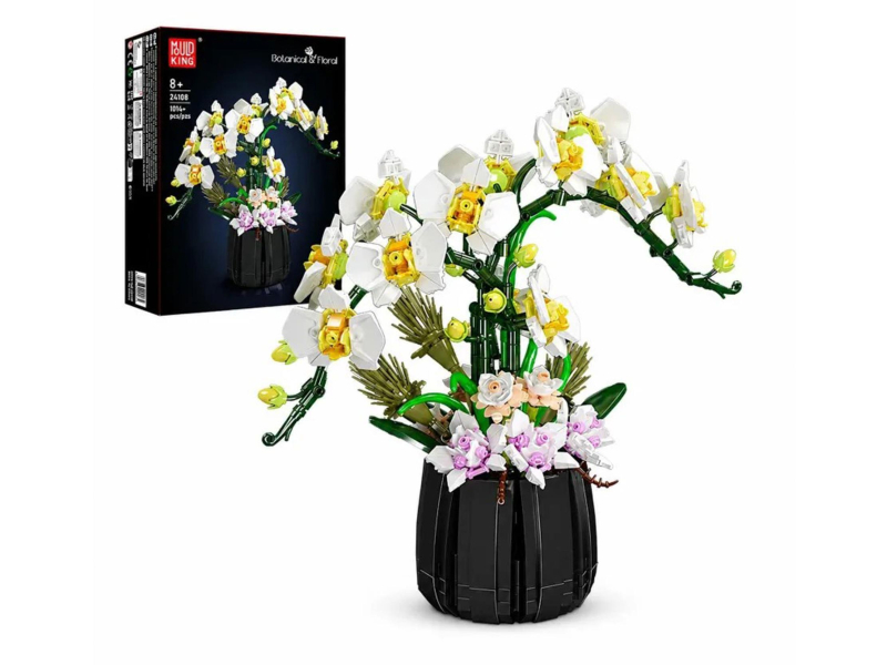 Mould King Klocki konstrukcyjne Bonsai z orchideą 1014 el. zestaw 24108