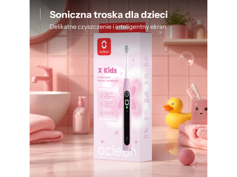 Oclean Oclean Szczoteczka soniczna X Kids (różowa)