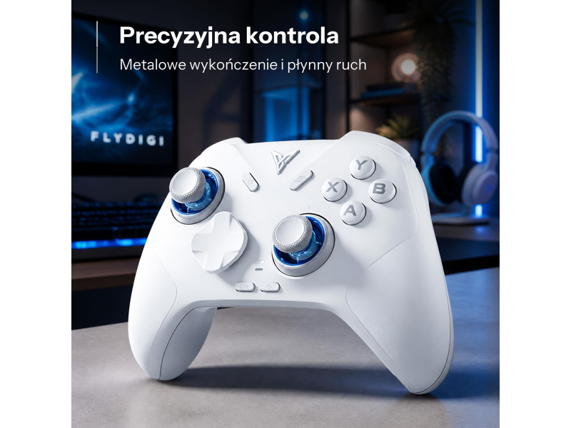 FlyDigi Uniwersalny kontroler do gier Bluetooth DIREWOLF 4 biały