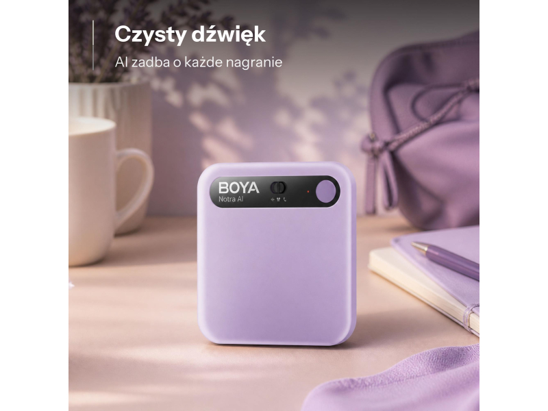 Boya Dyktafon AI Notra Fioletowy