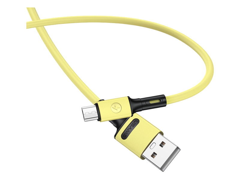 USAMS Kabel U52 microUSB 2A Fast Charge 1m żółty