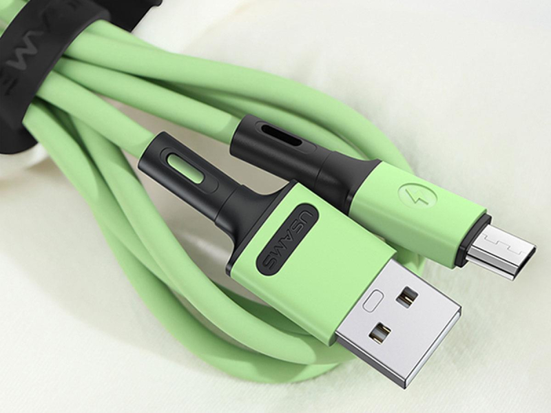 USAMS Kabel U52 microUSB 2A Fast Charge 1m żółty