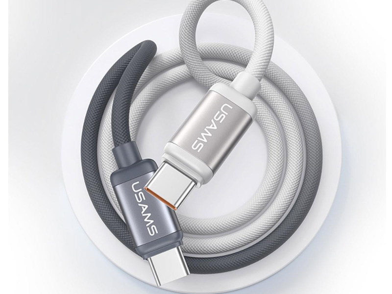 USAMS Kabel U 60W USB-C/USB-C 1,2m czarno biały