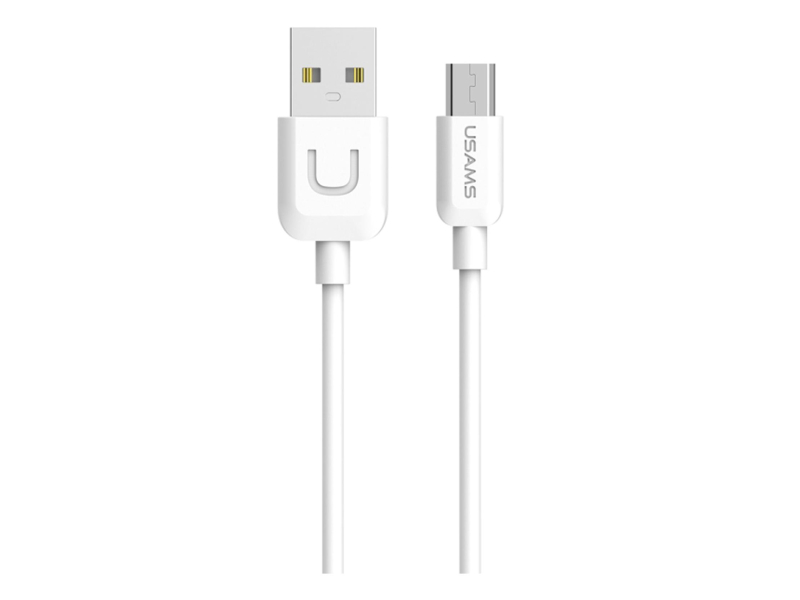 USAMS Kabel U-Turn microUSB 1m biały (US-SJ098)