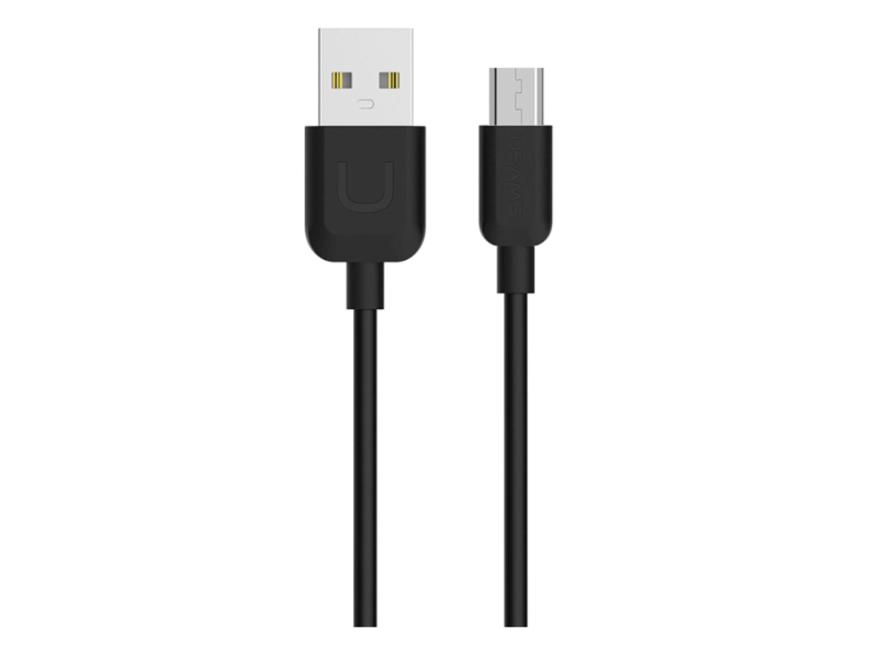 USAMS Kabel U-Turn microUSB 1m czarny MICUSBXD01