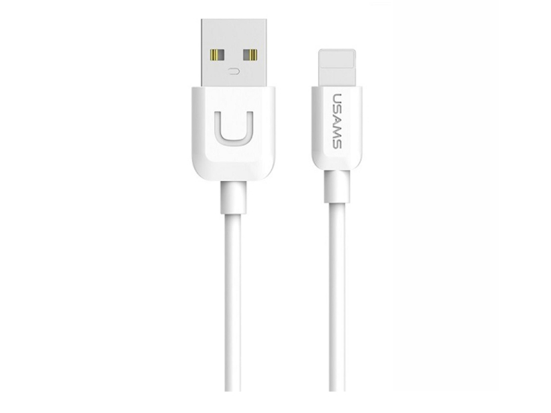 USAMS Kabel U-Turn lightning 1mbiały 2A