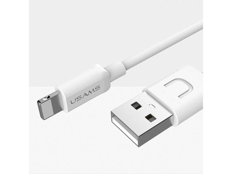 USAMS Kabel U-Turn lightning 1mbiały 2A