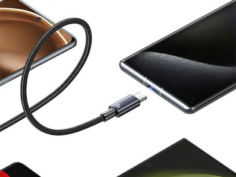 USAMS  Kabel USB-C na Lightning 30W 0,25m Fast Charging stalowy