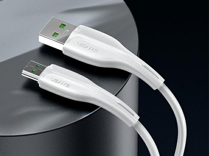 USAMS Kabel U38 microUSB 4A Fast Charge for OPPO 1m biały