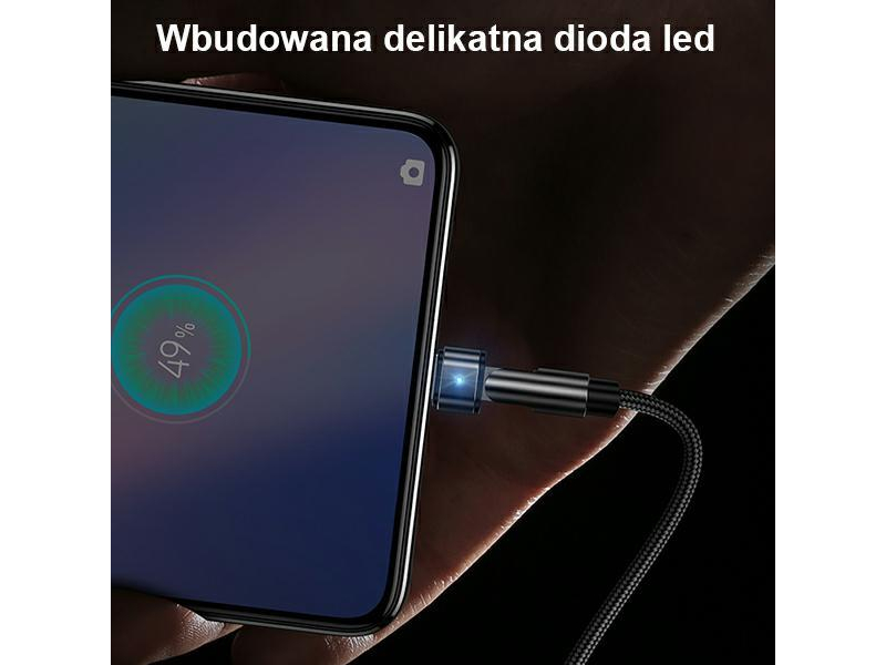 USAMS Kabel pleciony obrotowy U60 2A microUSB zielony